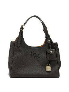 �~���E �~���E MIU MIU �o�b�O ���f�B�[�X �u���E�� Business bags Leather shoulder bag with logo 5BA3042IFLF0ZKS V OOO Brown �֐� �������� 2026SS vi