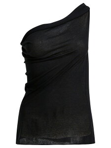���b�N �I�E�G���X RICK OWENS T�V���c �g�b�v�X ���f�B�[�X �u���b�N T-shirts and tops Athena draped top RP01F6138UC09 Black �֐� �������� 2026SS vi
