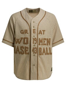 �L���s�^�� KAPITAL �V���c �����Y �x�[�W�� Shirts Great Women Baseball Shirt in Wool K2509SS047ECRU Beige �֐� �������� 2026SS vi