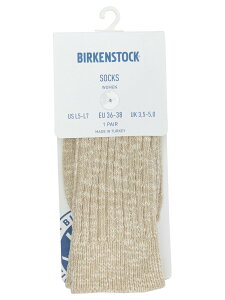 �r���P���V���g�b�N BIRKENSTOCK �n�C�e�N�A�N�Z�T���[ �t�@�b�V�������� ���f�B�[�X �x�[�W�� Hi-tech accessories Cotton socks 1008033BEIGE/WHITE Beige �֐� �������� 2026SS vi