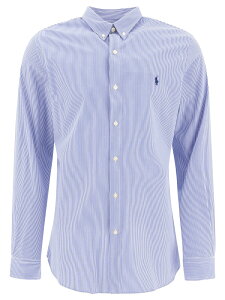 �|�� �����t ���[���� POLO RALPH LAUREN �V���c �����Y �u���[ Shirts Casual slim-fit stretch shirt with logo 7109282540072866 BLUE/WHITE HAIRLINE Light blue �֐� �������� 2026SS vi