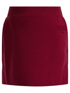 FENDI FENDI �~�j�o�b�O �X�J�[�g �K�[���Y ���b�h Mini-skirts Skirts JFG234AUKUF1SAY Bordeaux �֐� �������� 2025AW vi