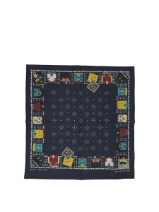 �L���s�^�� KAPITAL �n�C�e�N�A�N�Z�T���[ �t�@�b�V�������� �����Y �u���[ Hi-Tech Accessories Kachina & Peckish Rainbowy Scarf K2503BA511NV Blue �֐� �������� 2025AW vi