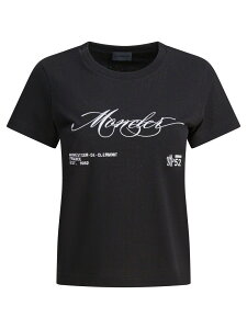 �����N���[�� MONCLER �|���V���c T�V���c ���f�B�[�X �u���b�N T-shirts and polo shirts T-shirt with logo 8C00005-89AJS998 Black �֐� �������� 2025AW vi