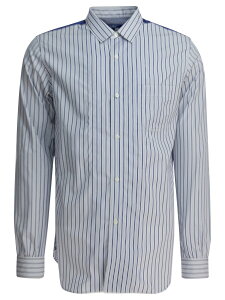 �W���������^�i�x JUNYA WATANABE �V���c �����Y �u���[ Shirts Cotton striped shirt WP-B015-W251 WH/NV X WH/BLU Light blue �֐� �������� 2025AW vi