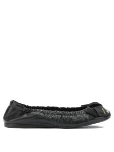 �v���_ PRADA �t���b�g�V���[�Y �t���b�g�V���[�Y ���f�B�[�X �u���b�N Flat Shoes Shiny leather ballet flats 1F322OZJBF0002 F 005 Black �֐� �������� 2026SS vi