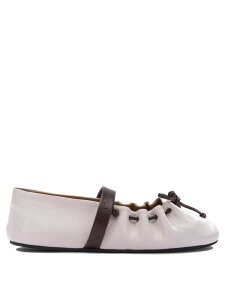 �}���j MARNI �t���b�g�V���[�Y �t���b�g�V���[�Y ���f�B�[�X �s���N Flat Shoes Mary Jane leather ballet flats BAMS006400P1186ZP074 Pink �֐� �������� 2026SS vi