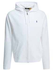 �|�� �����t ���[���� POLO RALPH LAUREN �X�E�F�b�g�V���c �g���[�i�[ �����Y �z���C�g Sweatshirts Full zip sweatshirt with logo 710A12480007WHITE White �֐� �������� 2026SS vi