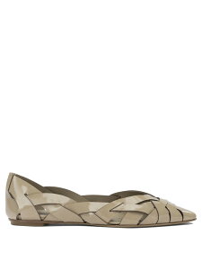 �f���J���� DEL CARLO �t���b�g�V���[�Y �t���b�g�V���[�Y ���f�B�[�X �x�[�W�� Flat Shoes Ballerinas 12101LISIVETRO GRANO Beige �֐� �������� 2026SS vi
