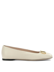 ���@�����e�B�m �K�����@�[�j VALENTINO GARAVANI �t���b�g�V���[�Y �t���b�g�V���[�Y ���f�B�[�X �z���C�g Flat Shoes VLogo Classic ballet flats 8W0S0PI8RREREN White �֐� �������� 2026SS vi