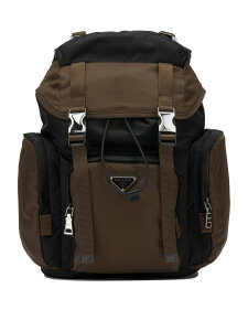 �v���_ PRADA �����b�N�T�b�N �o�b�N�p�b�N �����Y �u���E�� Backpacks Casual backpack in Re-Nylon and leather 2VZ1212DMGF03MQ V DOM Brown �֐� �������� 2026SS vi