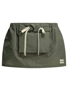 �~���E �~���E MIU MIU �X�J�[�g ���f�B�[�X �O���[�� Skirts Cargo miniskirt with logo MG2704121IF0414 S OOO Green �֐� �������� 2026AW vi