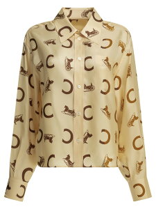 �Z���[�k CELINE �V���c ���f�B�[�X �x�[�W�� Shirts Shirts RC0DU3K44.01DT Beige �֐� �������� 2026SS vi
