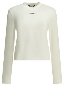 �W���b�N���X JACQUEMUS �|���V���c T�V���c ���f�B�[�X �z���C�g T-shirts and polo shirts Gros Grain crew-neck T-shirt TSW00155AJ00124WHITE White �֐� �������� 2026AW vi