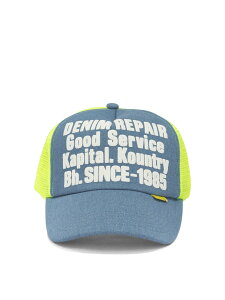 �L���s�^�� KAPITAL �n�b�g �X�q �����Y �C�G���[ Hats Denim Repair Service trucker hat K2603XH502NEONYEL Yellow �֐� �������� 2026SS vi