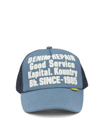 キャピタル KAPITAL ハット 帽子 メンズ ブルー Hats "Denim Repair Service" trucker hat K2603XH502NAVY Blue 関税 送料無料 2026SS vi