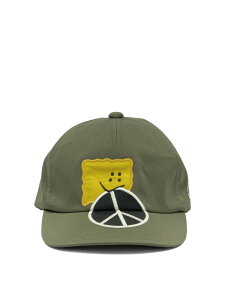 �L���s�^�� KAPITAL �n�b�g �X�q �����Y �O���[�� Hats Chino Peckish Peace Baseball Cap K2606XH553KHAKI Green �֐� �������� 2026AW vi