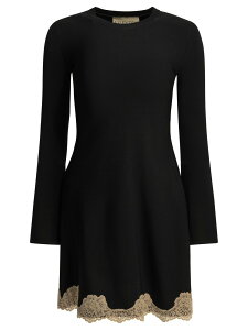�o�����`�m VALENTINO �����s�[�X �h���X ���f�B�[�X �u���b�N Dresses Short flared dress 9B3KD16BAE60NO Black �֐� �������� 2026AW vi