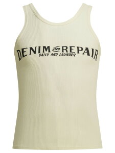 �L���s�^�� KAPITAL T�V���c �g�b�v�X �����Y �z���C�g T-shirts and tops Denim Repair Tank Top K2603SC034WHITE White �֐� �������� 2026AW vi