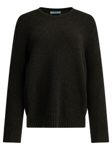 �v���_ PRADA �Z�[�^�[ �j�b�g�E�F�A ���f�B�[�X �u���E�� Knitwear Crew-neck sweater made of wool and cashmere P24A3Z13XAF0192 S 232 Brown �֐� �������� 2026AW vi