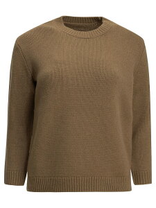 �g�[�e�� TOTEME �Z�[�^�[ �j�b�g�E�F�A ���f�B�[�X �u���E�� Knitwear Camel-colored crew-neck sweater 264-WRT0828-YA0349-033CAMEL Brown �֐� �������� 2026AW vi
