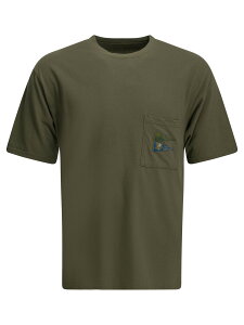 �L���s�^�� KAPITAL T�V���c �����Y �O���[�� T-shirts Pennant Crew-Neck T-Shirt EK-1223SCKHAKI Green �֐� �������� 2026AW vi