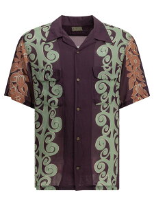 �L���s�^�� KAPITAL �V���c �����Y ���b�h Shirts Kona Tree Casual Shirt K2606SS208PURPLE Bordeaux �֐� �������� 2026AW vi