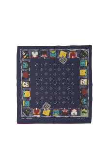 �L���s�^�� KAPITAL �n�C�e�N�A�N�Z�T���[ �t�@�b�V�������� �����Y �u���[ Hi-Tech Accessories Kachina & Peckish Rainbowy Scarf K2503BA511PUR Blue �֐� �������� 2025AW vi