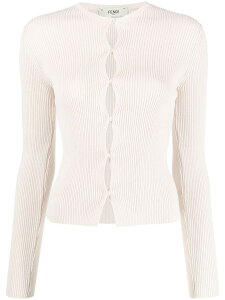 �t�F���f�B FENDI �Z�[�^�[ �j�b�g�E�F�A ���f�B�[�X �x�[�W�� Knitwear Knitwear FZC963ANJBF084J Beige �֐� �������� 2024AW vi