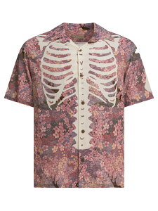 �L���s�^�� KAPITAL �V���c �����Y �O���[ Shirts Bone shirt K2503SS049GRY Grey �֐� �������� 2025AW vi