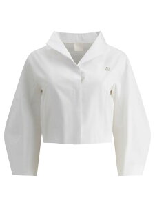 �W�o���V�B GIVENCHY �V���c ���f�B�[�X �z���C�g Shirts Cropped poplin shirt BW61CK15JT100 White �֐� �������� 2025SS vi
