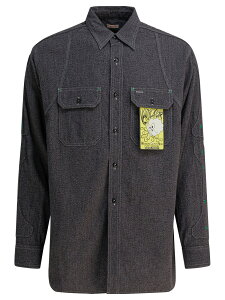 �L���s�^�� KAPITAL �V���c �����Y �O���[ Shirts Bone shirt K2504LS141CHA Grey �֐� �������� 2025AW vi