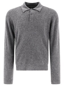 �v���_ PRADA �|���V���c �����Y �O���[ Polo shirts Cashmere and silk polo shirt UMB696 S OOO13BPF0031 Grey �֐� �������� 2024SS vi