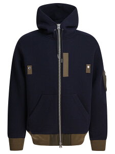 �T�J�C SACAI �X�E�F�b�g�V���c �g���[�i�[ �����Y �u���[ Sweatshirts Sponge hoodie 25-03788M233 Blue �֐� �������� 2025AW vi