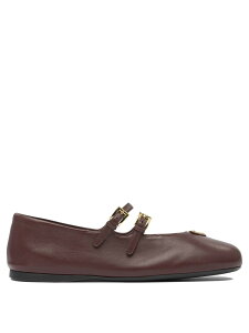 �v���_ PRADA �t���b�g�V���[�Y �t���b�g�V���[�Y ���f�B�[�X ���b�h Flat Shoes Nappa leather ballet flats 1F794N038F0007 F 005 Bordeaux �֐� �������� 2025AW vi