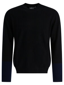 �R�� �f �M�����\���t�H�[�G�o�[ COMME DES GAR CONS FOREVER �Z�[�^�[ �j�b�g�E�F�A �����Y �u���b�N Knitwear Wool crew neck sweater FZ-N112-PER1 BLACK/NAVY Black �֐� �������� 2025AW vi