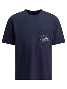 �L���s�^�� KAPITAL T�V���c �����Y �u���[ T-shirts Life Capriccio T-shirt K2504SC166NSK Blue �֐� �������� 2025AW vi