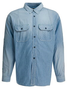�L���s�^�� KAPITAL �V���c �����Y �u���[ Shirts Bone denim jacket K2504LS140SAX Light blue �֐� �������� 2025AW vi