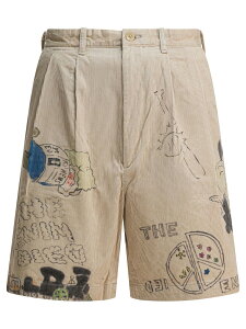 �L���s�^�� KAPITAL �V���[�c �����Y �x�[�W�� Shorts Ivy 14W shorts K2502SP003BE Beige �֐� �������� 2025AW vi