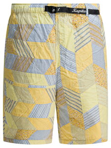 �L���s�^�� KAPITAL �V���[�c �����Y �C�G���[ Shorts Patchwork quilted Yabane short K2504SP127YEL Yellow �֐� �������� 2025AW vi