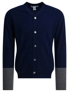�R�� �f �M�����\���t�H�[�G�o�[ COMME DES GAR CONS FOREVER �Z�[�^�[ �j�b�g�E�F�A �����Y �u���[ Knitwear V-neck cardigan FZ-N109-PER2 NAVY/TOP GREY Blue �֐� �������� 2025AW vi