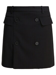 �o�����V�A�K BALENCIAGA �X�J�[�g ���f�B�[�X �u���b�N Skirts Viscose and wool twill miniskirt 838765TRT011000 Black �֐� �������� 2025AW vi
