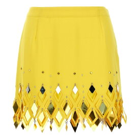 PACO RABANNE パコ ラバンヌ イエロー Yellow Diamond-hued sequin skirt スカート レディース 秋冬2023 23FCJU394PO0323P731 【関税・送料無料】【ラッピング無料】 ju