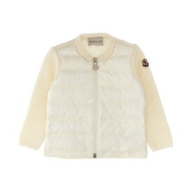 MONCLER ENFANT モンクレール アンファン ホワイト White Bimaterial cardigan カーディガン ベビーガールズ 秋冬2023 9B00005M1241P00 【関税・送料無料】【ラッピング無料】 ju