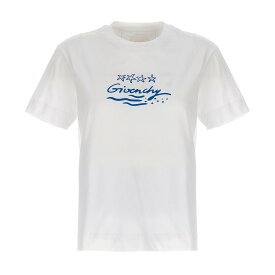 GIVENCHY ジバンシィ ホワイト White T-shirt stampa Tシャツ レディース 秋冬2023 BW70AS3YEV100 【関税・送料無料】【ラッピング無料】 ju
