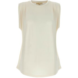 MICHAEL KORS マイケルコース ホワイト White Viscose top Tシャツ レディース 秋冬2023 MF351317AW110 【関税・送料無料】【ラッピング無料】 ju