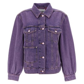 【本日5の付く日ポイント4倍!!】 GANNI ガニー パープル Purple Overdyed Bleach jacket コート レディース 秋冬2023 J1272892 【関税・送料無料】【ラッピング無料】 ju