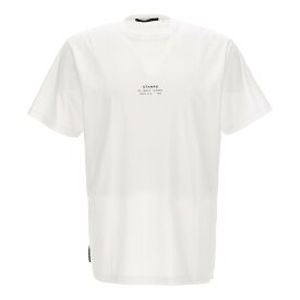STAMPD スタンプド ホワイト White T-shirt 'Stacked Logo' Tシャツ メンズ 秋冬2023 SLAM2784TEWHT 【関税・送料無料】【ラッピング無料】 ju