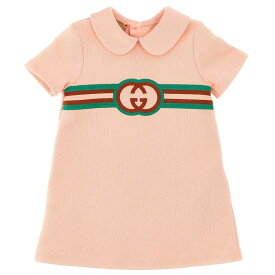 【毎月1日はエントリーでポイント3倍！】 GUCCI グッチ ピンク Pink Abito ricamo logo ワンピース ベビーガールズ 秋冬2023 744046XJFKZ5658 【関税・送料無料】【ラッピング無料】 ju