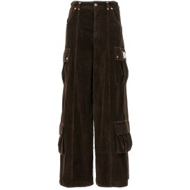 【本日5の付く日ポイント4倍!!】 DOLCE&GABBANA ドルチェ&ガッバーナ ブラウン Brown Pantalone cargo costine パンツ レディース 秋冬2023 FTCYNTFUWDUM0023 【関税・送料無料】【ラッピング無料】 ju